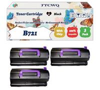 Compatible for Okidata OKI B721 Toner Cartridge Work for Okidata OKI B721 B731 MB760 MB770 Printers, with Chip, High Yield 18000 Pages, High-Definition Printing (3 Pack Black)