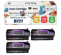 Compatible for Okidata OKI B721 Toner Cartridge Work for Okidata OKI B721 B731 MB760 MB770 Printers, with Chip, High Yield 18000 Pages, High-Definition Printing (3 Pack Black)