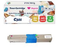 Compatible for Okidata OKI C301 Toner Cartridge Work for Okidata OKI C301 C321 MC332 MC342 Printers, with Chip, High Yield 2200 Pages, High-Definition Printing (1 Pack Magenta)