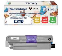 Compatible for Okidata OKI C310 Toner Cartridge Work for Okidata OKI MC352 MC361 MC362 MC561 MC562 Printers, with Chip, High Yield 3500 Pages, High-Definition Printing (1 Pack Black)