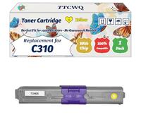 Compatible for Okidata OKI C310 Toner Cartridge Work for Okidata OKI MC352 MC361 MC362 MC561 MC562 Printers, with Chip, High Yield 3500 Pages, High-Definition Printing (1 Pack Yellow)