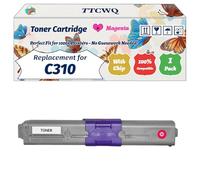 Compatible for Okidata OKI C310 Toner Cartridge Work for Okidata OKI MC352 MC361 MC362 MC561 MC562 Printers, with Chip, High Yield 3500 Pages, High-Definition Printing (1 Pack Magenta)