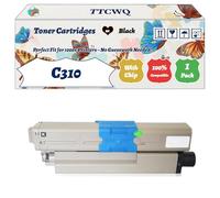 Compatible for Okidata OKI C310 Toner Cartridges Work for Okidata OKI MC561dn MC361dn MC352dn MC352 Printers, with Chip, High Yield 3500 Pages, High-Definition Printing (1 Pack Black)