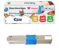 Compatible for Okidata OKI C310 Toner Cartridges Work for Okidata OKI MC561dn MC361dn MC352dn MC352 Printers, with Chip, High Yield 3500 Pages, High-Definition Printing (1 Pack Magenta)