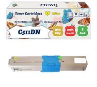 Compatible for Okidata OKI C511DN Toner Cartridges Work for Okidata OKI C511DN C531 C531dn MC562 MC562dn MC562dnw Printers (1 Pack Yellow)