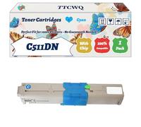 Compatible for Okidata OKI C511DN Toner Cartridges Work for Okidata OKI C511DN C531 C531dn MC562 MC562dn MC562dnw Printers (1 Pack Cyan)