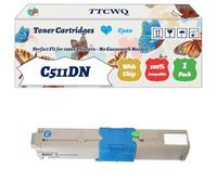 Compatible for okidata OKI C511DN Toner Cartridges Work for okidata OKI C511dn C531dn MC562 MC562dnw MC562w Printers, with Chip, High Yield 8000 Pages, High-Definition Printing (1 Pack Cyan)