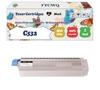 Compatible for Okidata OKI C532 Toner Cartridges Work for Okidata OKI C532dn C542dn MC563dn MC573dn Printers, with Chip, High Yield 7000 Pages, High-Definition Printing (1 Pack Black)