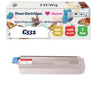 Compatible for Okidata OKI C532 Toner Cartridges Work for Okidata OKI C532dn C542dn MC563dn MC573dn Printers, with Chip, High Yield 7000 Pages, High-Definition Printing (1 Pack Magenta)