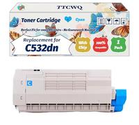 Compatible for Okidata OKI C532dn Toner Cartridge Work for Okidata OKI C532DN MC563DN C542DN MC563dnw C542dnw Printers (1 Pack Cyan)