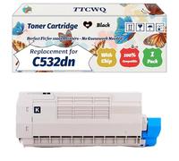 Compatible for Okidata OKI C532dn Toner Cartridge Work for Okidata OKI C532DN MC563DN C542DN MC563dnw C542dnw Printers (1 Pack Black)
