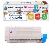 Compatible for Okidata OKI C532dn Toner Cartridge Work for Okidata OKI C532DN MC563DN C542DN MC563dnw C542dnw Printers (1 Pack Magenta)