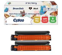 Compatible for Okidata OKI C5800 Drum Unit Work for Okidata OKI C5900 C5800 C5550 MFP Printers, with Chip, High Yield 20000 Pages, High-Definition Printing (2 Pack Black)