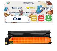Compatible for Okidata OKI C610 Drum Unit Work for Okidata OKI C610 C610dtn C610dn Printers, with Chip, High Yield 20000 Pages, High-Definition Printing (1 Pack Yellow)