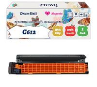 Compatible for Okidata OKI C612 Drum Unit Work for Okidata OKI C612dn C612n Printers, with Chip, High Yield 30000 Pages, High-Definition Printing (1 Pack Magenta)