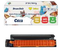 Compatible for Okidata OKI C612 Drum Unit Work for Okidata OKI C612dn C612n Printers, with Chip, High Yield 30000 Pages, High-Definition Printing (1 Pack Yellow)