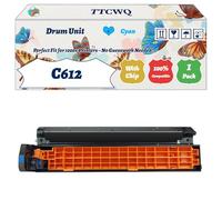 Compatible for Okidata OKI C612 Drum Unit Work for Okidata OKI C612dn C612n Printers, with Chip, High Yield 30000 Pages, High-Definition Printing (1 Pack Cyan)