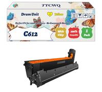 Compatible for Okidata OKI C612 Drum Unit Work for Okidata OKI C612n C612dn Printers, with Chip, High Yield 30000 Pages, High-Definition Printing (1 Pack Yellow)