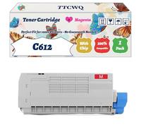 Compatible for Okidata OKI C612 Toner Cartridge Work for Okidata OKI C612 Printers, with Chip, High Yield 8000 Pages, High-Definition Printing (1 Pack Magenta)