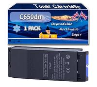 Compatible for Okidata OKI C650dn Toner Cartridge, Work for Okidata OKI C650DN Printers, Toner Cartridge 09006130 09006127 09006128 09006129 (1 Pack Cyan)