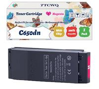 Compatible for Okidata OKI C650dn Toner Cartridge Work for Okidata OKI C650DN Printers, with Chip, High Yield 7000 Pages, High-Definition Printing (1 Pack Magenta)