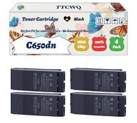 Compatible for Okidata OKI C650dn Toner Cartridge Work for Okidata OKI C650DN Printers, with Chip, High Yield 7000 Pages, High-Definition Printing (4 Pack Black)