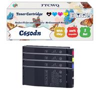 Compatible for Okidata OKI C650dn Toner Cartridge Work for Okidata OKI C650DN Printers, with Chip, High Yield 7000 Pages, High-Definition Printing (4-Pack BK/C/M/Y)