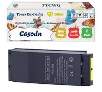 Compatible for Okidata OKI C650dn Toner Cartridge Work for Okidata OKI C650DN Printers, with Chip, High Yield 7000 Pages, High-Definition Printing (1 Pack Yellow)