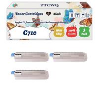 Compatible for Okidata OKI C710 Toner Cartridges Work for Okidata OKI C710n C710dtn C710dn C710cdtn C711dn C711n Printers (3 Pack Black)