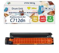 Compatible for Okidata OKI C712dn Drum Unit Work for Okidata OKI C712DN C712N Printers, with Chip, High Yield 30000 Pages, High-Definition Printing (1 Pack Yellow)