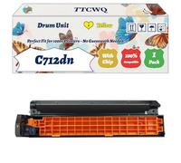 Compatible for Okidata OKI C712dn Drum Unit Work for Okidata OKI C712DN C712N Printers, with Chip, High Yield 30000 Pages, High-Definition Printing (1 Pack Yellow)