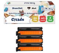 Compatible for Okidata OKI C712dn Drum Unit Work for Okidata OKI C712N C712DN Printers, with Chip, High Yield 30000 Pages, High-Definition Printing (3 Pack Black)