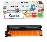 Compatible for Okidata OKI C712dn Drum Unit Work for Okidata OKI C712N C712DN Printers, with Chip, High Yield 30000 Pages, High-Definition Printing (1 Pack Cyan)