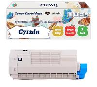 Compatible for Okidata OKI C712dn Toner Cartridges Work for Okidata OKI C712DN C712N Printers, with Chip, High Yield 10000 Pages, High-Definition Printing (1 Pack Black)