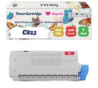 Compatible for Okidata OKI C823 Toner Cartridge Work for Okidata OKI C823 C823dn C823n C833 C833dn C833n C843 Printers (1 Pack Magenta)