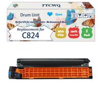 Compatible for Okidata OKI C824 Drum Unit Work for Okidata OKI C824dn C824n C834dnw C834nw C844dnw Printers, with Chip, High Yield 30000 Pages, High-Definition Printing (1 Pack Cyan)
