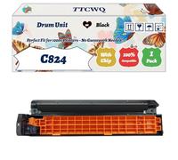 Compatible for Okidata OKI C824 Drum Unit Work for Okidata OKI C824dn C824n C834dnw C834nw C844dnw Printers, with Chip, High Yield 30000 Pages, High-Definition Printing (1 Pack Black)