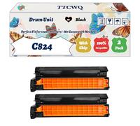 Compatible for Okidata OKI C824 Drum Unit Work for Okidata OKI C824dn C824n C834nw C834dnw C844dnw Printers, with Chip, High Yield 30000 Pages, High-Definition Printing (2 Pack Black)