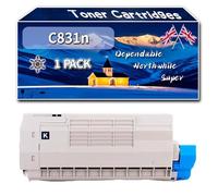 Compatible for Okidata OKI C831n Toner Cartridges, Work for Okidata OKI C831 C831n C831cdtn C841 C831DM C841cdtn C831dn C841dn Printers (1 Pack Black)