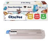 Compatible for Okidata OKI C834/844 Toner Cartridges Work for Okidata OKI C834dnw C834nw C844dnw Printers, with Chip, High Yield 10000 Pages, High-Definition Printing (1 Pack Black)