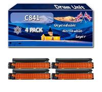 Compatible for Okidata OKI C841 Drum Unit, Work for Okidata OKI C822 C831 C841 Printers, Drum Unit 44844408 44844407 44844406 44844405 (4 Pack Black)
