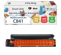 Compatible for Okidata OKI C841 Drum Unit Work for Okidata OKI C822 C831 C841 Printers, with Chip, High Yield 30000 Pages, High-Definition Printing (1 Pack Black)