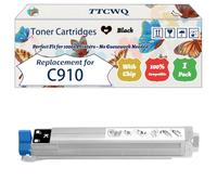 Compatible for Okidata OKI C910 Toner Cartridges Work for Okidata OKI C910D C930 C960 Printers, with Chip, High Yield 15000 Pages, High-Definition Printing (1 Pack Black)