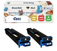 Compatible for Okidata OKI C911 Drum Unit Work for Okidata OKI C911dn C931dn C941dn Printers, with Chip, High Yield 50000 Pages, High-Definition Printing (2 Pack Black)