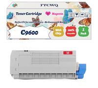Compatible for Okidata OKI C9600 Toner Cartridge Work for Okidata OKI C9600 C9650 C9800 C9850 C9850 Printers, with Chip, High Yield 15000 Pages, High-Definition Printing (1 Pack Magenta)