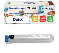 Compatible for Okidata OKI C9655 Toner Cartridges Work for Okidata OKI C9655hdtn C9655n C9655dn C9655hdn Printers, with Chip, High Yield 22000 Pages, High-Definition Printing (1 Pack Black)