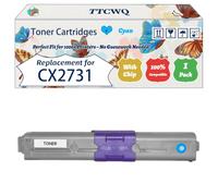 Compatible for Okidata OKI CX2731 Toner Cartridges Work for Okidata OKI CX2731MFP Printers, with Chip, High Yield 5000 Pages, High-Definition Printing (1 Pack Cyan)