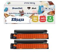 Compatible for Okidata OKI ES5432 Drum Unit Work for Okidata OKI ES5432 ES5463 ES5442 ES5473 Printers, with Chip, High Yield 30000 Pages, High-Definition Printing (2 Pack Black)