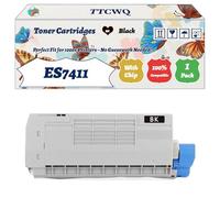 Compatible for Okidata OKI ES7411 Toner Cartridges Work for Okidata OKI ES7411dn Printers, with Chip, High Yield 11000 Pages, High-Definition Printing (1 Pack Black)