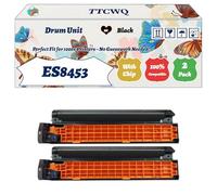Compatible for Okidata OKI ES8453 Drum Unit Work for Okidata OKI ES8453 MFP ES8473 MFP Printers, with Chip, High Yield 30000 Pages, High-Definition Printing (2 Pack Black)